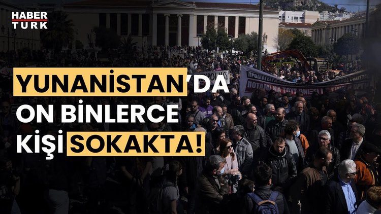 Atina&#039;da binlerce kişi tren kazasını protesto etti!