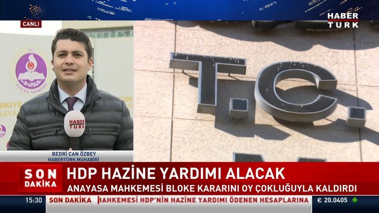 SON DAKİKA! Anayasa Mahkemesi, HDP'ye hazine yardımına bloke konulması kararını kaldırdı