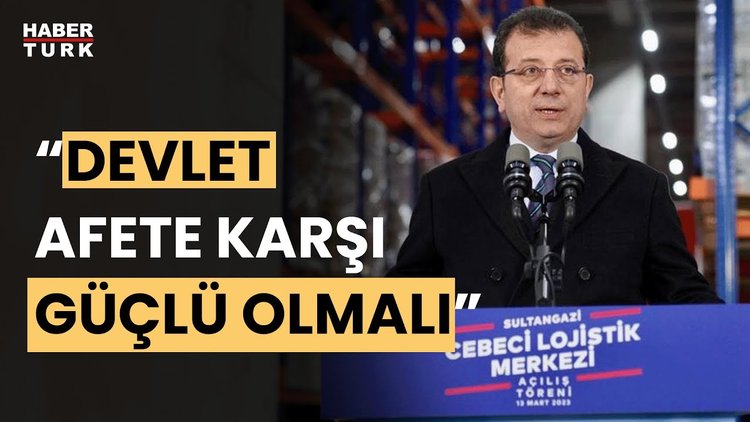 İBB Başkanı Ekrem İmamoğlu deprem hakkında açıklamalarda bulundu