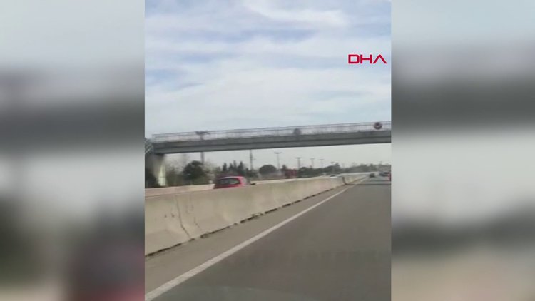 Kara yolunda otomobiliyle ters şeritte ilerledi