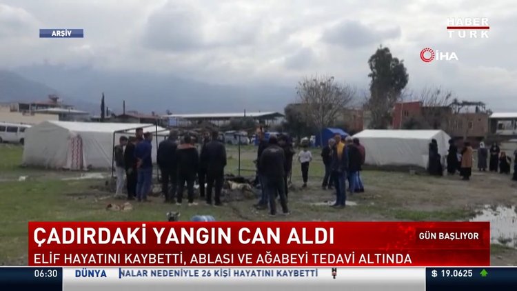 İskenderun'da çadırda yangın!