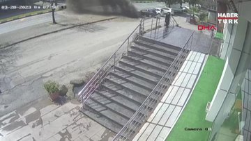Basınçlı suyun ulaştığı binada faciayı korkuluklar önlemiş
