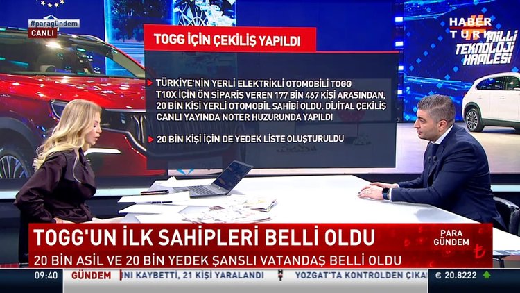 TOGG için çekiliş yapıldı