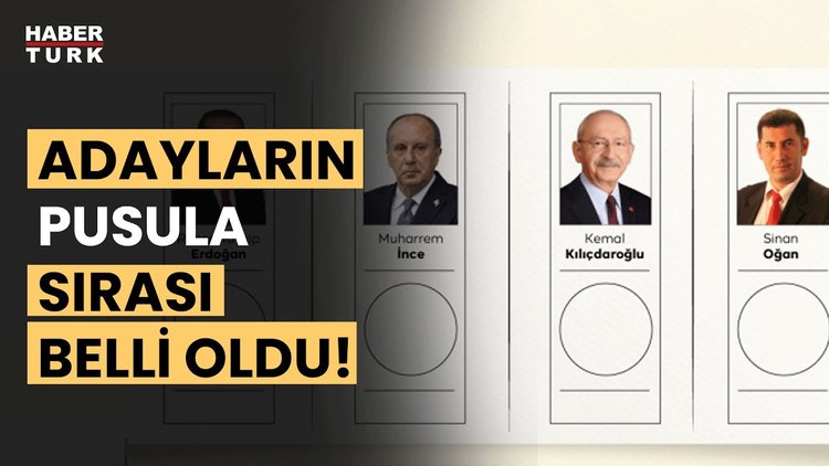Cumhurbaşkanı adaylarının oy pusulasındaki yerleri belli oldu!