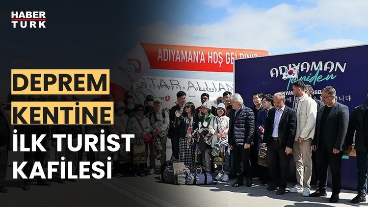 Depremin ardından Adıyaman&#039;a ilk turist kafilesi Güney Kore&#039;den geldi