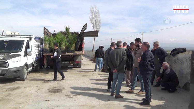 Çiftçilere meyve fidanı dağıtıldı