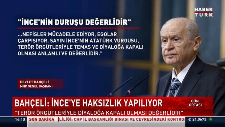 Bahçeli: 'İnce'ye haksızlık ediliyor'