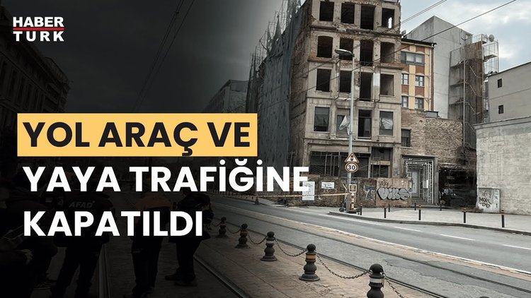 Karaköy'de 5 katlı metruk bina çöktü!