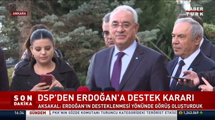 DSP'den Erdoğan'a destek kararı