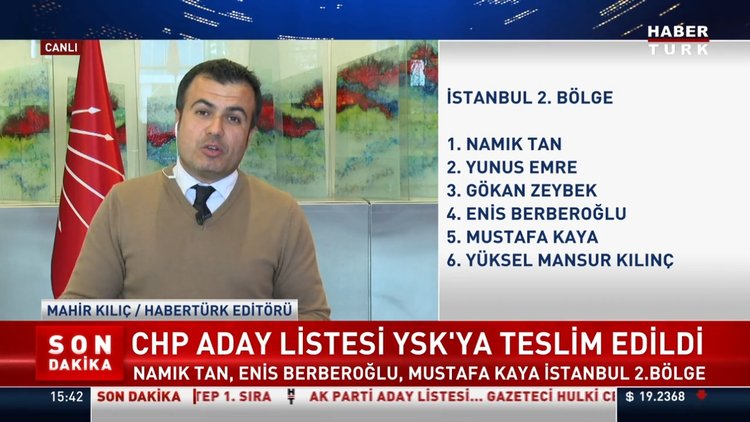 CHP aday listesi YSK'ya teslim edildi