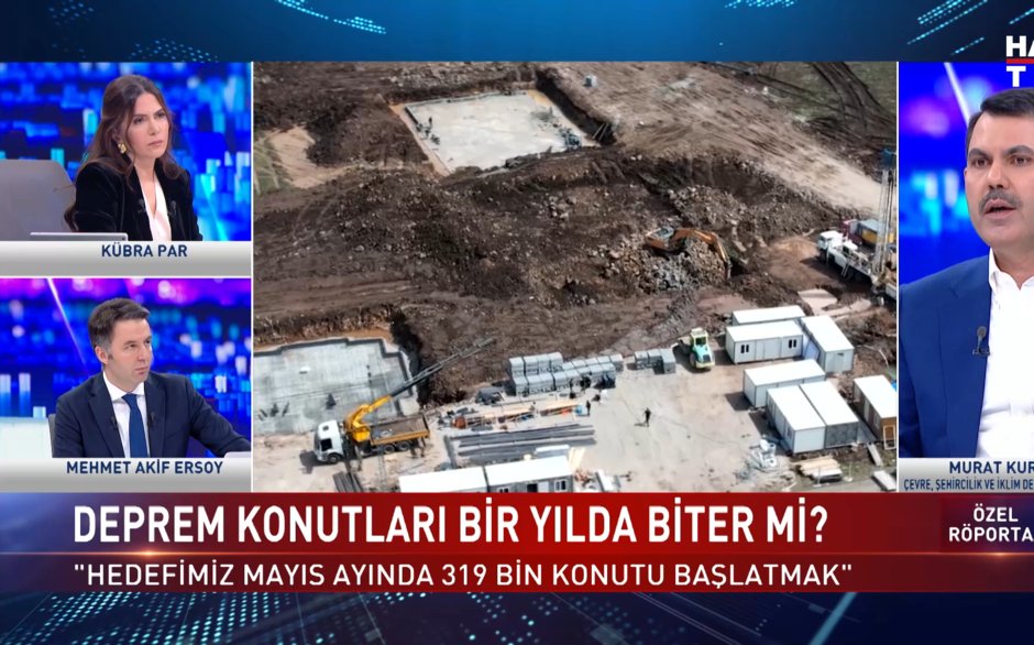 Özel Röportaj - 10 Nisan 2023 (Deprem konutlarında son durum ne, bir yılda biter mi?  )