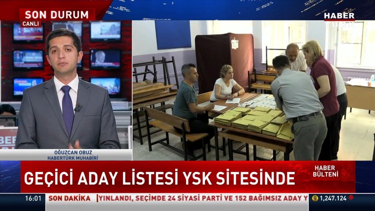 YSK geçici aday listesini yayınladı