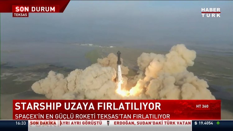 Starship uzaya fırlatıldı