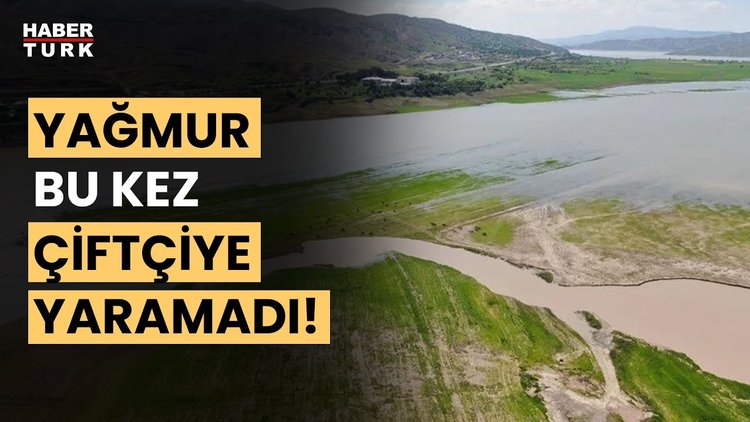 Keban Barajı&#039;nın su seviyesi yükselince tarlalar su altında kaldı