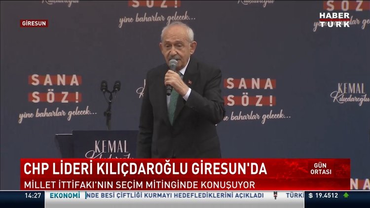 Cumhurbaşkanı adayı Kılıçdaroğlu Giresun'da: Fındığı dolara bağlayalım, kilosu 4 dolar