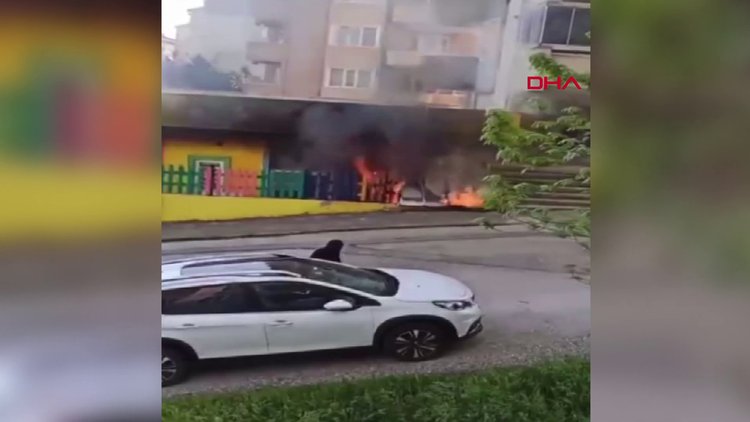 Bursa'da anaokulunda yangın