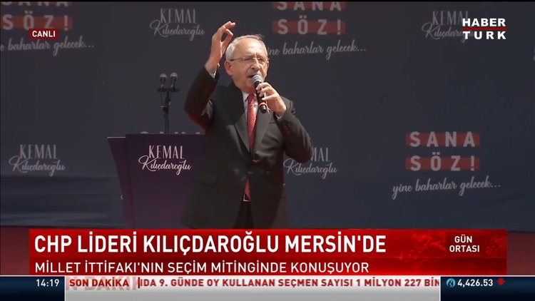  CHP lideri Kılıçdaroğlu Mersin'de