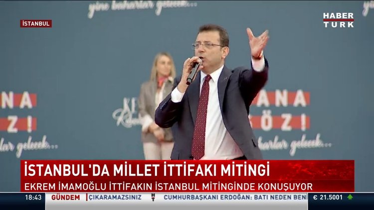 Cumhurbaşkanı Yardımcısı Adayı Ekrem İmamoğlu, Millet İttifakı'nın İstanbul Mitingi'nde konuştu