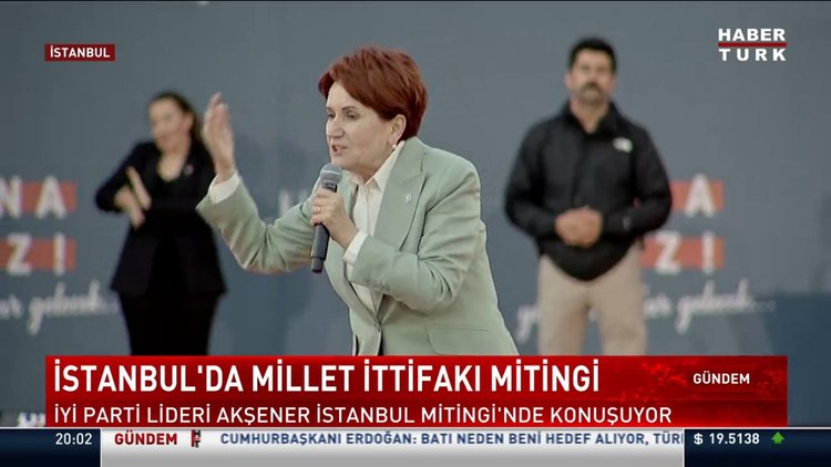 İYİ Parti lideri Meral Akşener, Millet İttifakı İstanbul mitinginde konuştu