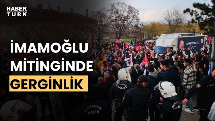 Erzurum’da İmamoğlu mitingi sonrası otobüse taşlı saldırı