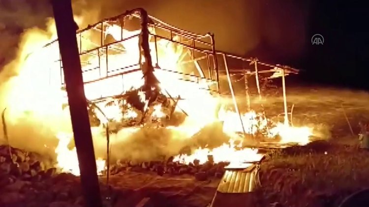 Bodrum'da İngiliz uyruklu kadın karavanda çıkan yangında öldü