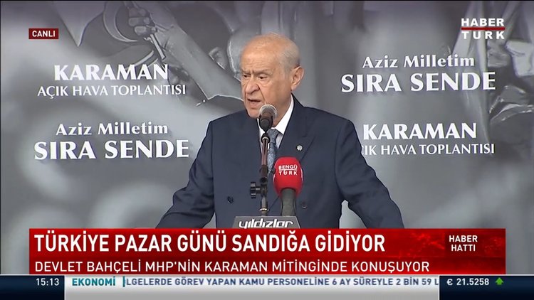 MHP Lideri Bahçeli Karaman'da konuştu