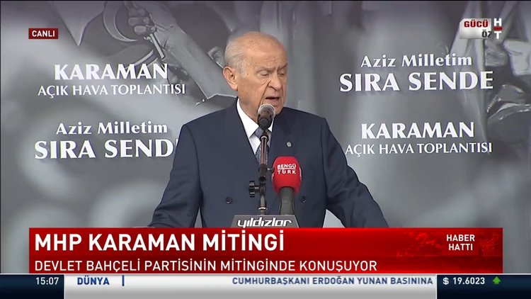 MHP Lideri Bahçeli Karaman'da konuştu