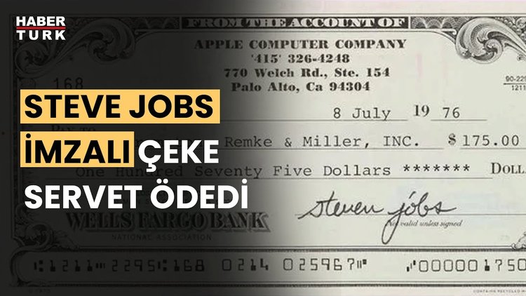 Steve Jobs'ın imzaladığı çek açık artırmada satıldı