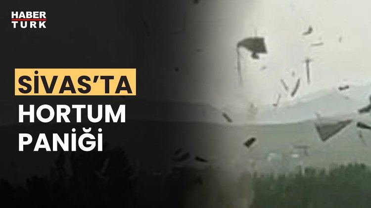 Sivas&#039;ta gerçekleşen hortum çatıları uçurdu!