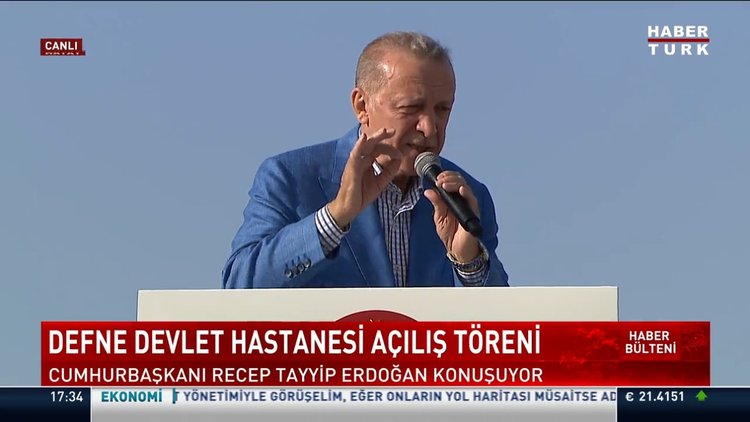 Cumhurbaşkanı Erdoğan Hatay'da Defne Devlet Hastanesi açılışında konuştu