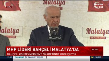 MHP Lideri Devlet Bahçeli deprem bölgesi Malatya'da konuştu