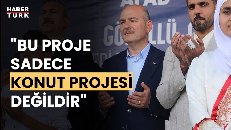 Bakan Soylu, Cerablus&#039;ta &#039;Güvenli Gönüllü Onurlu Geri Dönüş Projesi&#039;nin temel atma törenine katıldı