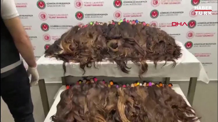 Sabiha Gökçen Havalimanı'nda 68 kilogram insan saçı ele geçirildi