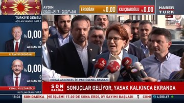 İYİ Parti lideri Meral Akşener: Millet İttifakı'nın mensubu olan bütün sandık görevlileri son ana kadar sandıklarda kalmalıdırlar