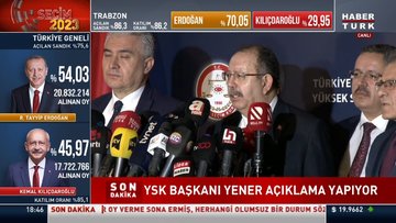 YSK Başkanı Yener: Yüzde 25 oranında veri akışı olmuştur, sistemimizde şimdilik bir problem yoktur