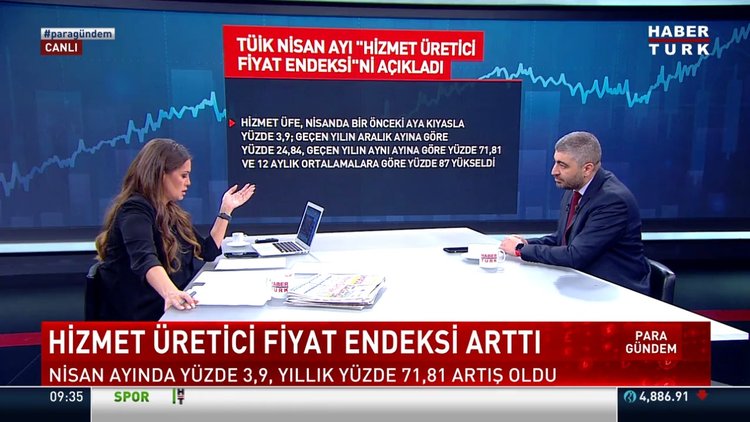 Hizmet üretici fiyat endeksi arttı