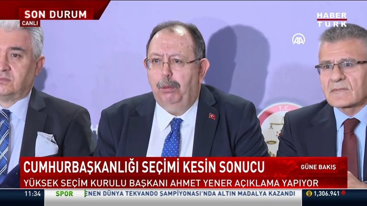 YSK Başkanı Yener'den açıklamalar