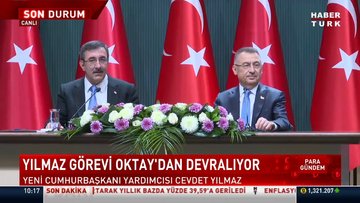 SON DAKİKA! Cumhurbaşkanı Yardımcısı Cevdet Yılmaz görevi Fuat Oktay'dan devraldı