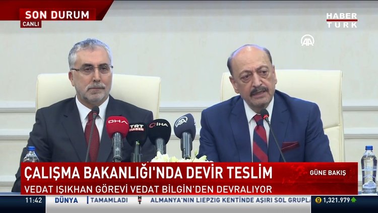 Çalışma Bakanlığı'nda devir teslim