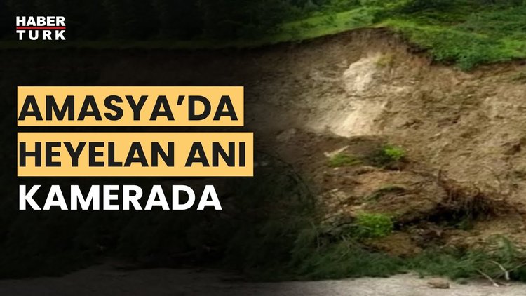 Amasya&#039;da sağanak heyelana neden oldu