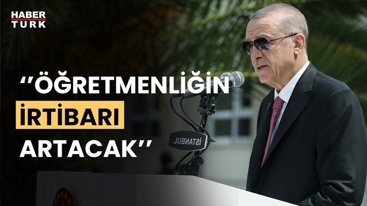 Cumhurbaşkanı Erdoğan'dan karne dağıtım töreninde öğretmen ataması mesajı