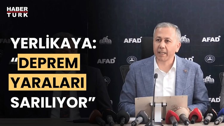 İçişleri Bakanı Ali Yerlikaya deprem bölgesinde açıklamalarda bulundu
