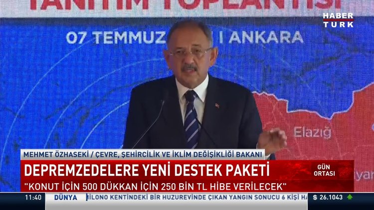 Depremzedelere inşaat hibesi