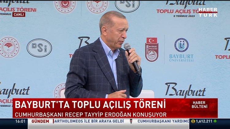 Cumhurbaşkanı Erdoğan Bayburt'ta konuştu