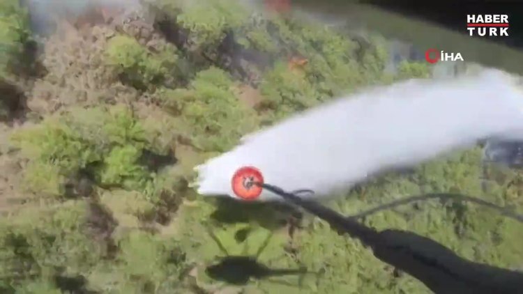 Orman yangınına havadan ve karadan müdahale devam ediyor