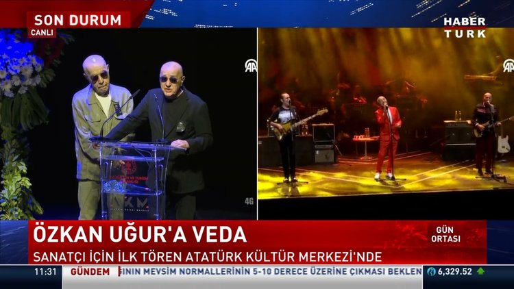 Özkan Uğur'a veda ediliyor