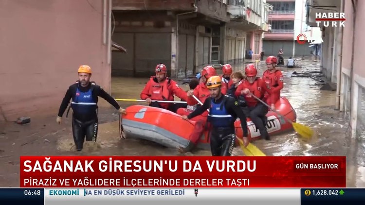 Sağnak Giresun'u da vurdu