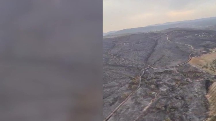 Kınıkta orman yangınına müdahale sürüyor