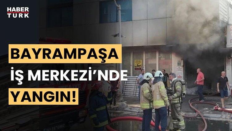 Bayrampaşa&#039;da iş merkezinde yangın! Gizem Türemen olay yerinden detayları aktardı