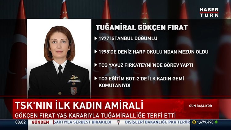 TSK'da ilk kez kadın amiral ataması yapıldı